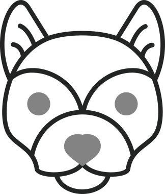 Husky köpek simge vektör çizim