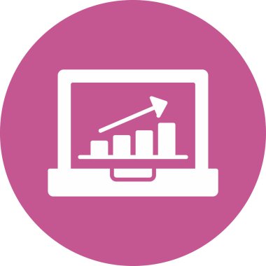 işletme büyüme grafiği vektör simgesi