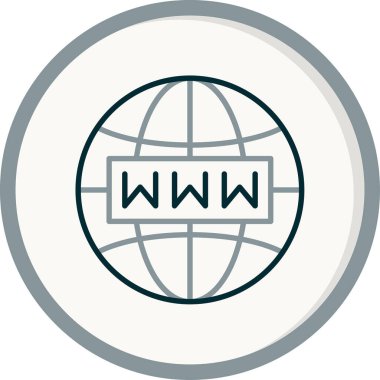 Alan adı web simgesi, basit vektör illüstrasyonu