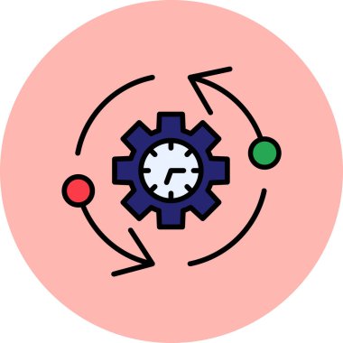 Verimlilik. Web simgesi basit illüstrasyon