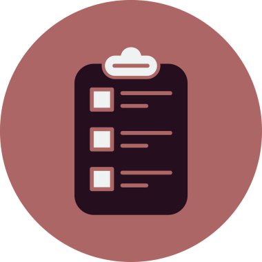 Liste. Web simgesi basit illüstrasyon 