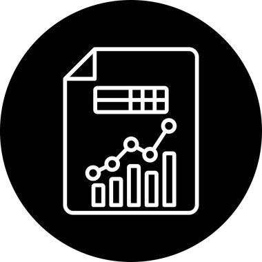 Bir tablo simgesinin vektör illüstrasyonu