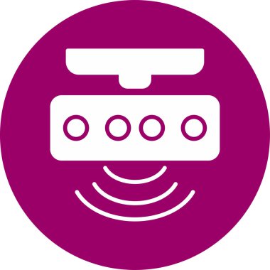 motion sensor web  icon, vector illustration