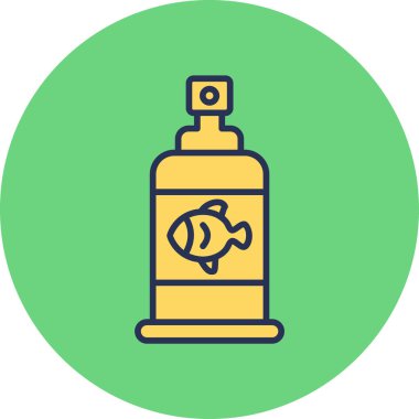 Balık yağı. Web simgesi vektör illüstrasyonu