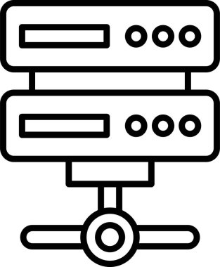veritabanı simgesi, vektör illüstrasyonu basit tasarım