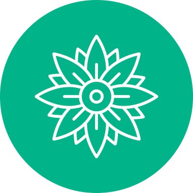 Kasımpatı çiçek ikonu vektör illüstrasyonu