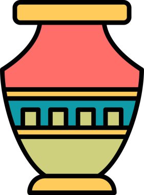 Vazo. Web simgesi basit illüstrasyon