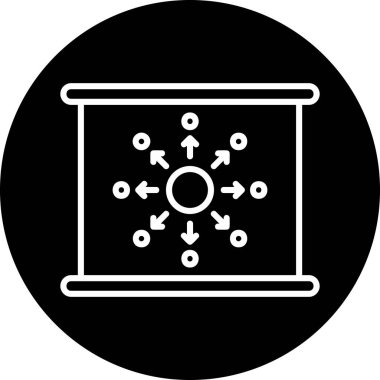 Difüzyon web simgesi, basit vektör illüstrasyonu 