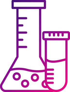 Kimyasal matara simgesi, vektör çizimi basit tasarım