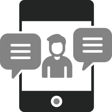 Sohbet mesajı vektör illüstrasyonu