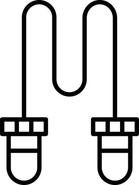 İp sporu ikonunu atlıyorum. Vektör illüstrasyonu
