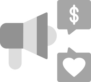 Pazarlama ve reklamların basit doğrusal resmi