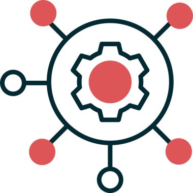 Omni kanalı. Web simgesi basit illüstrasyon