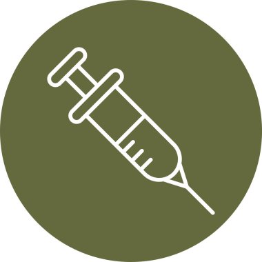 Şırınganın panzehirli basit çizgisi