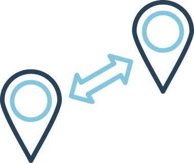 Harita işaretçileri simge vektör illüstrasyonu