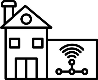 Akıllı ev. Web simgesi basit tasarım