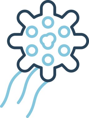 Bakteri simgesi, vektör illüstrasyonu basit tasarım