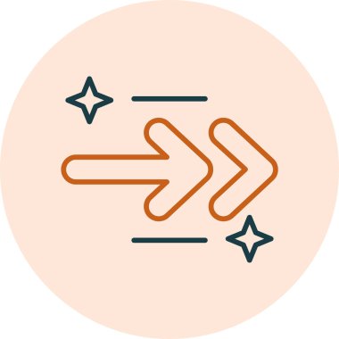 Basit oklar. Web simgesi illüstrasyonu