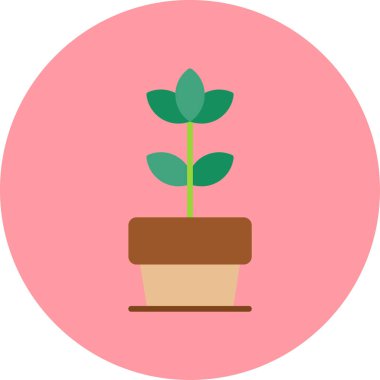 Bir bitki simgesinin vektör illüstrasyonu