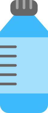 Şişe şişe düz bir şekilde ikon iç