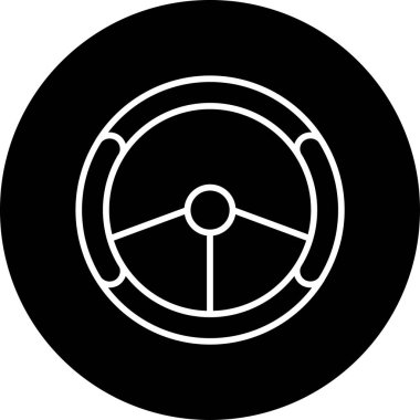 Tekerlek. Web simgesi basit illüstrasyon 