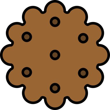 çerez simgesi vektör illüstrasyonu