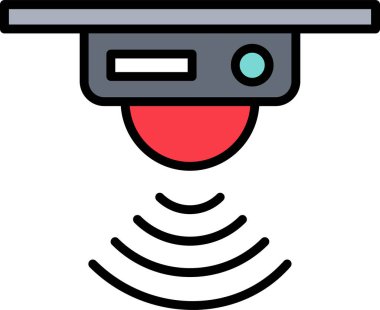 motion sensor web  icon, vector illustration