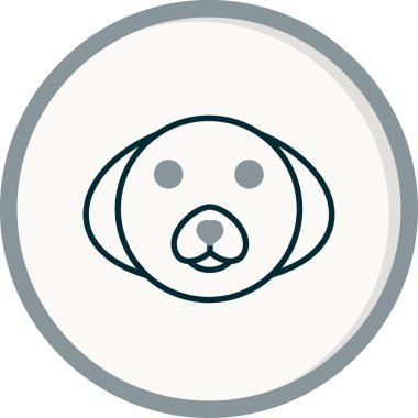 Bichon Frise web simgesi vektör çizimi