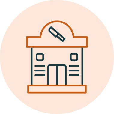 Restoran dairesi simgesi, vektör çizimi 