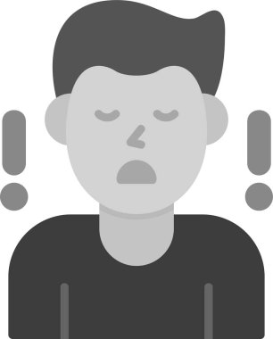 Endişe. Web simgesi basit illüstrasyon