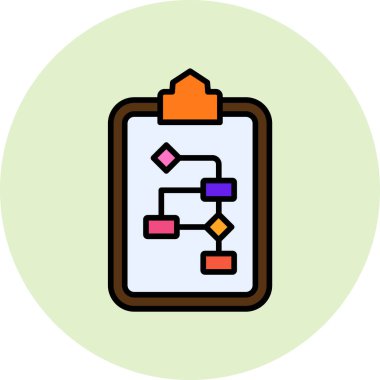 Strateji iş simgesi, vektör illüstrasyonu