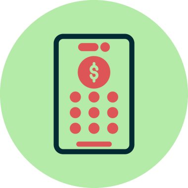 Bankacılık Pin Kodu düz vektör simgesi