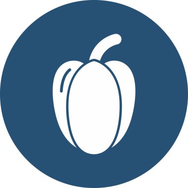 kırmızı biber simgesi, vektör illüstrasyonu 