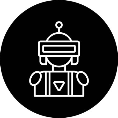 Yenilikçi robot makine, basit vektör tasarımı