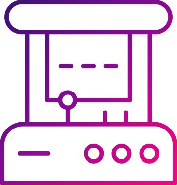 Arcade web simgesi, basit vektör illüstrasyonu