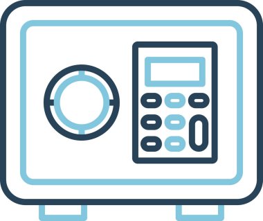 Güvenli Kutu. Web simgesi basit illüstrasyon