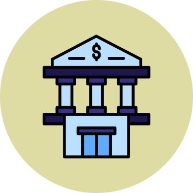 Banka web simgesi basit illüstrasyon 