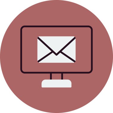 E-posta. Web simgesi basit illüstrasyon 