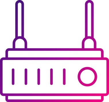 WiFi yönlendirici vektör satırı simgesi
