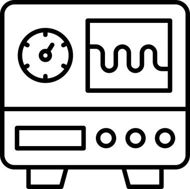 Laboratuvar Makine simgesi, vektör illüstrasyonu