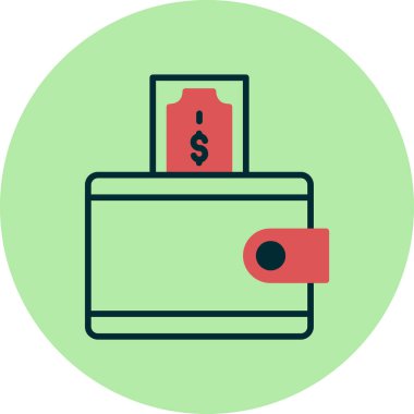 Wallet icon, vector illustration simple design