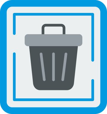 Çöp işaretinin basit vektör illüstrasyonu