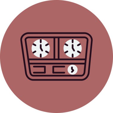 Speedometer web simgesi, vektör illüstrasyonu