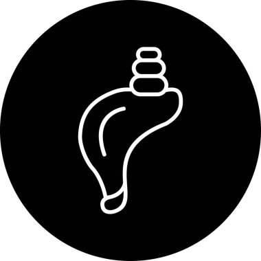 Bir deniz kabuğu simgesinin vektör çizimi