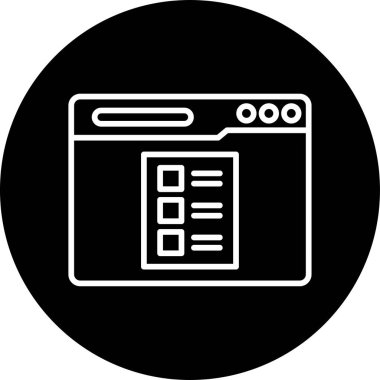 İş ve vektör illüstrasyonu için Quiz web simgesi