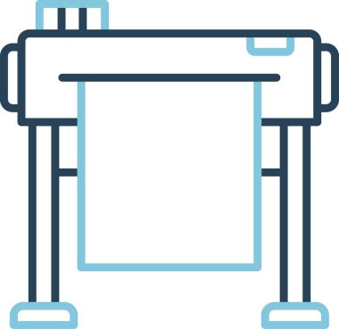 Kesilen belge için ofis aygıtının basit vektör resmi