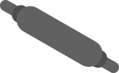 Rolling pin web simgesi, basit vektör illüstrasyonu