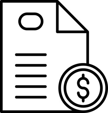 Fatura. Web simgesi basit illüstrasyon