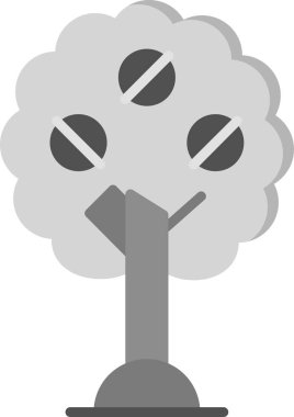 Ceviz ağacı ekolojisi ana hatlı ortamda simge