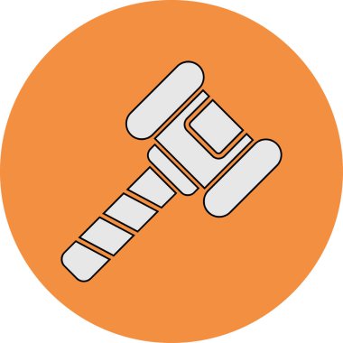 Çekiç ağı simgesi, basit vektör illüstrasyonu 